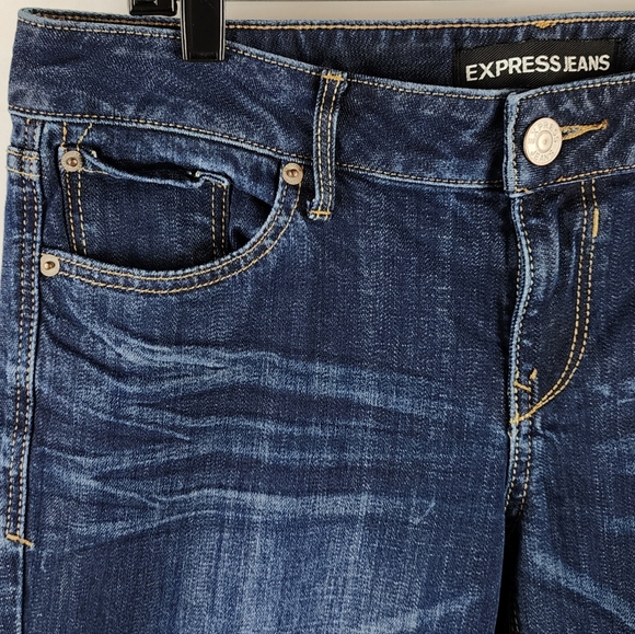 Express Jeans Womens 8L Stella Bootcut Low Rise Blue Pockets (30x34) - Picture 3 of 10